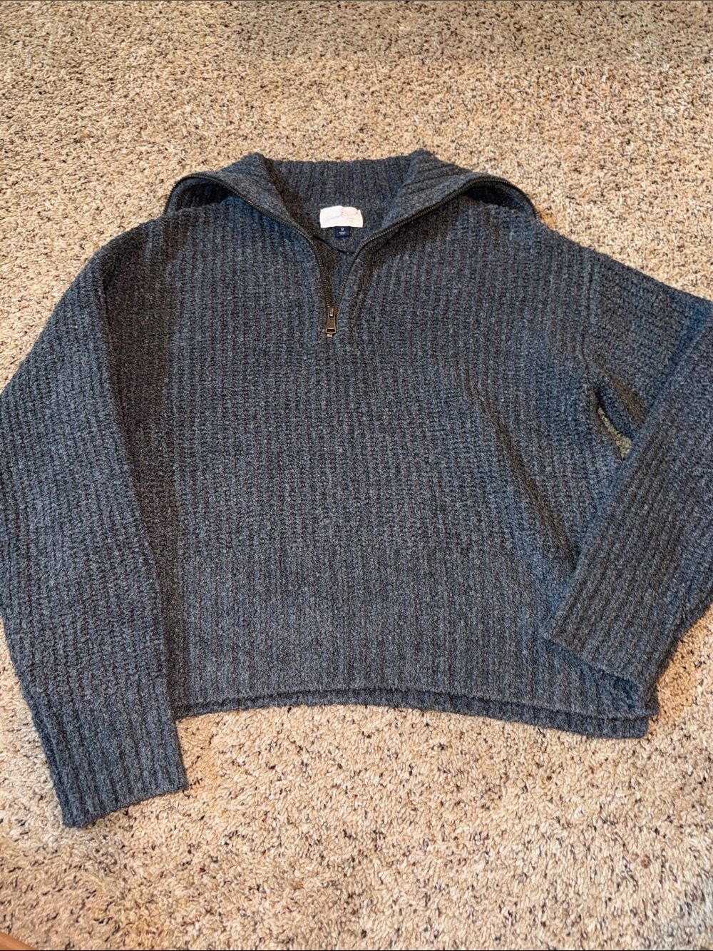 Universal Thread Men's Zip-Front Hooded Sweater - Charcoal